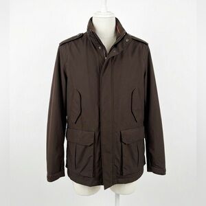 $4250 Zegna Sport Microtech Technical Field Jacket Brown Adjustable Size M/L